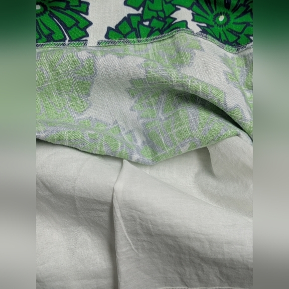 Anthropologie Porridge Short-Sleeve Crew-Neck Linen Printed Mini Dress size XXS - Picture 13 of 14